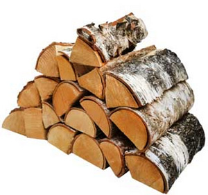 Сухие дрова из березы 30 cм, 40L в сетках