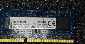 Kingston KVR13S9S8/4 4GB DDR3 1333Mhz SODMM PC3-10600 (1 foto / 1)