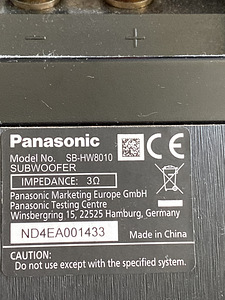 Panasonic kodukino kõlarid 1200 vatti (5 foto / 6)