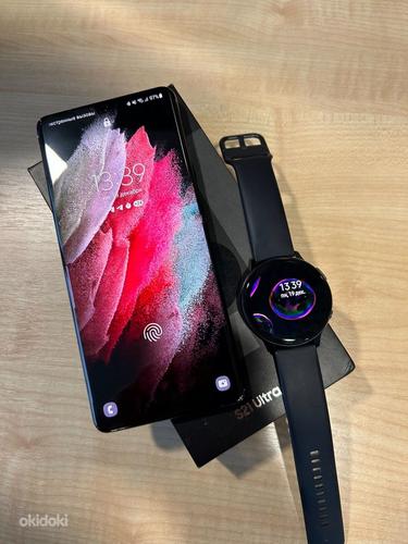 Samsung Galaxy S21 ULTRA 5G 256 ГБ черный + Galaxy Watch 2 (фото #1)