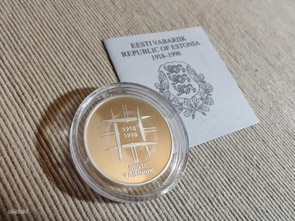 Hõbemünt 10 korooni Eesti Vabariik 80 meenemünt (foto #4)