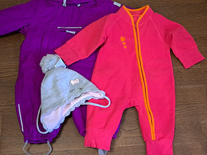 Reima tec talvekombe, s68 + fliiskombe, s68 + uus H&M müts (3 foto / 3)
