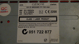 Clarion CZ301E (3 фото из 4)