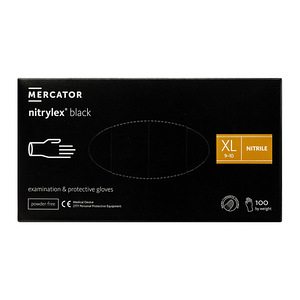 Nitriilkindad Mercator nitrylex, 100tk/pakis must S M L XL (1 foto / 2)