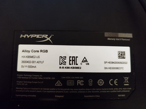 Клавиатура HyperX alloy core RGB (1 фото из 2)