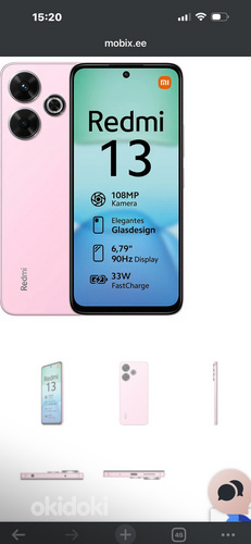 Mobiiltelefon Redmi 13, 128 GB