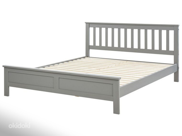 Новая деревянная кровать King Size "MAYENNE" - Серый (фото #3)