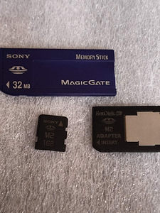 Sony memory stick +Sony карта памяти 2Gb (1 фото из 1)