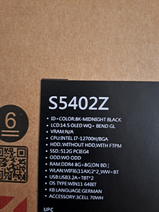 ASUS Vivobook S14, i7-12700H,16GB/512GB(S5402Z) (4 foto / 5)