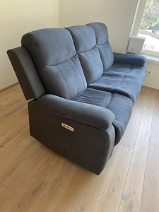 Diivan MILO 3-kohaline elektriline recliner, hall (2 foto / 5)