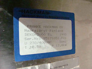 Desinfektsiooniseade, pesur/kuivati Deko 2000 (4 foto / 4)