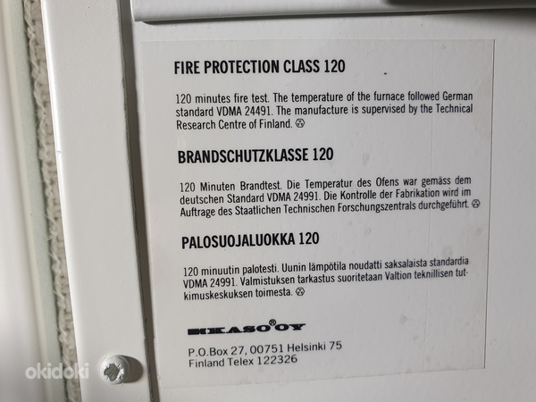 Tulekindel rippkaantekapp Kaso tulekindlusklass 120 (foto #5)