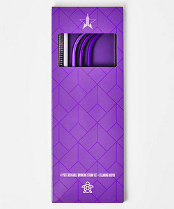 Jeffree Star Cosmetics Purple Metal Straws (2 foto / 5)