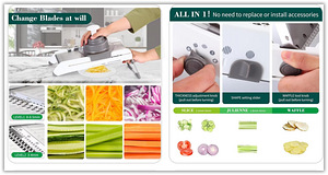 Professional Mandoline Slicer Vegetable Cutter Stainless (6 foto / 9)