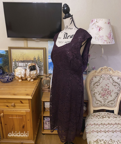 "Peacocka" платье с пайетками, размер XL, гипюровое, новое (фото #2)