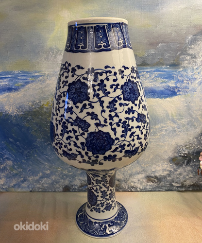 "Qing Qianlong Mark" фарфоровая ваза (фото #4)