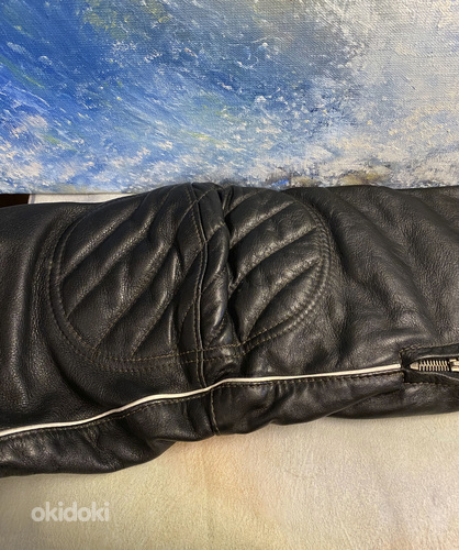 "OPTI" кожаные байкерские брюки, размер XS/S (фото #7)