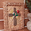 Вырезанная из дерева картина "Крест в раме" (фото #1)