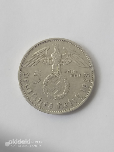 Saksamaa (Kolmas Reich) 5 Reichsmark (reichsmark) 1938 (foto #2)