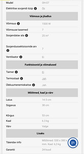 Õlikütteseade Ravanson OH-07, 1500 W (2 foto / 3)