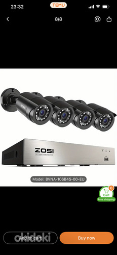 Veekindel CCTV videovalve süsteem – 4 kaamerat + 512GB mälu