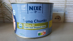 Tuunikala tükid oliiviõlis 1705 g (1 foto / 4)