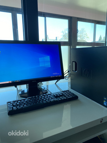 Компьютер HP+монитор+клавиатура