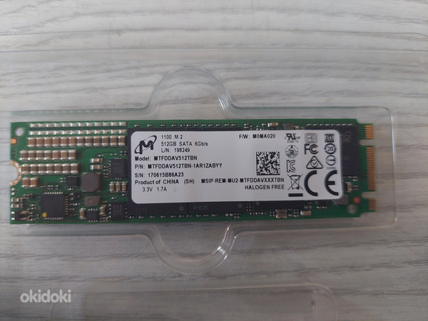 SSD плашка памяти (Micron MTFDDAV512TBN-1AR1ZABYY - 512GB) (фото #1)