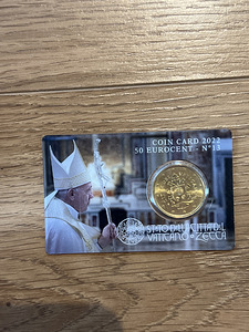 Ватикан 0,50 евро монетная карта 13