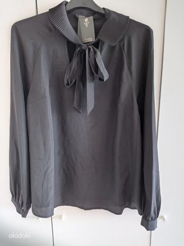 Черная блузка с воротником new guess (фото #2)