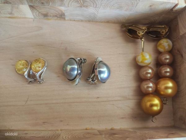 Earrings clips (no piercings required) - three pairs (foto #1)
