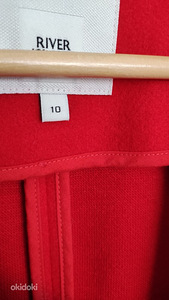 Vähe kantud, River Island punane kevad mantel UK10(M) (3 foto / 4)