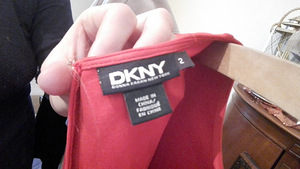 DKNY strech kleit punane, lukuga, nr38 (3 foto / 3)