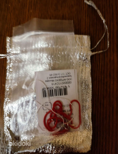 Серебряная подвеска на красной нити Новая (фото #7)