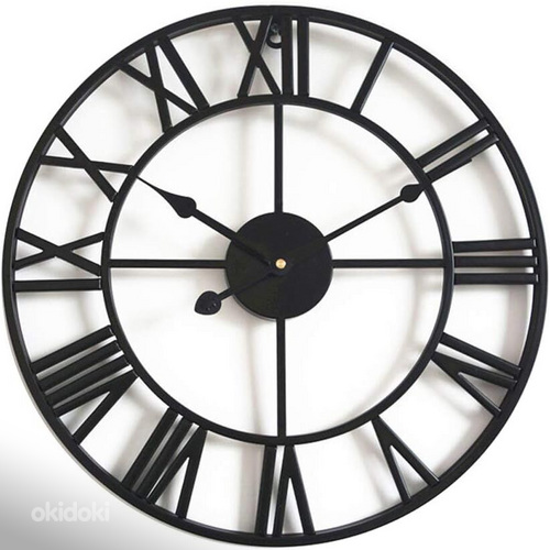 Taodyans винтажные настенные часы 40 см черные НОВИНКА! (фото #1)