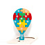 Деревянный детский 3D пазл воздушный шар новый (фото #3)