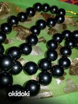 Pärlitest kaelakee kõrgkvaliteetne, must pärl. Uus (foto #2)
