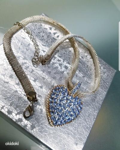 Ожерелье, кулон с цепочкой ,с кристаллами Сваровски, новое (фото #2)