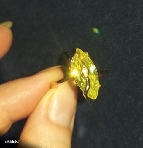 Swarovski kristallidega sõrmus kullatud uus (foto #3)