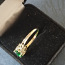 Kuldsõrmus valge kuld standard 585 14k smaragd (foto #3)