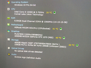 I3-10105f/B410/8GB RAM/SSD 256GB/500GB/GTX1070 8GB Reference (2 foto / 9)