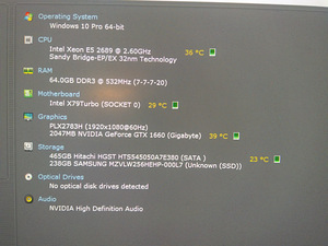 Xeon E5-2689/X79/64GB RAM/NVMe 256GB/GTX 1660OC 6GB (2 foto / 10)