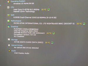I5-4570S/B85I/8GB RAM/SSD 480GB/P106-100 6GB/ITX (2 foto / 10)