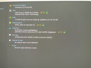 I7-5820K/X99/16GB RAM/SSD 512GB/GTX 1660S 6GB (2 foto / 10)