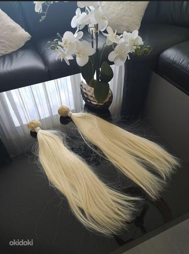 Блондинка Наращивание волос тресс 60 см Цвет нет. 613 (фото #2)