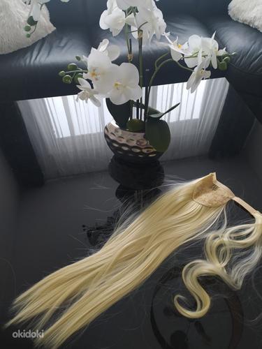 Blond Hobusesaba juuksepikendus pikkus 60 cm Värv: blond 102 (foto #7)