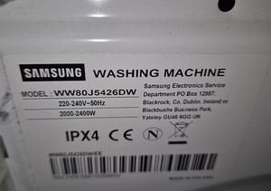 Pesumasin Samsung WW80J5426DW 8kg 1400p (4 foto / 4)