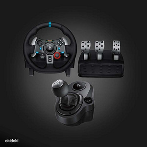 Logitech G29 rool, pedaalid, käigukast Sony Ps4/Ps5/PC (1 foto / 1)