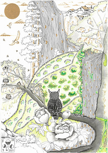 Graafika "Rahavesi" (feng shui) (1 foto / 3)