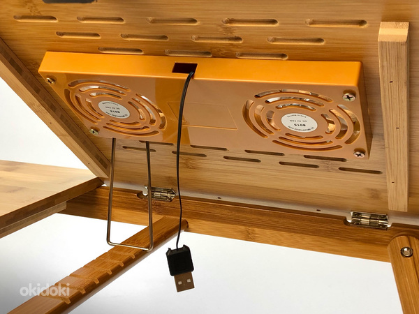 Бамбуковый складывающийся столик для ноутбука (фото #4)